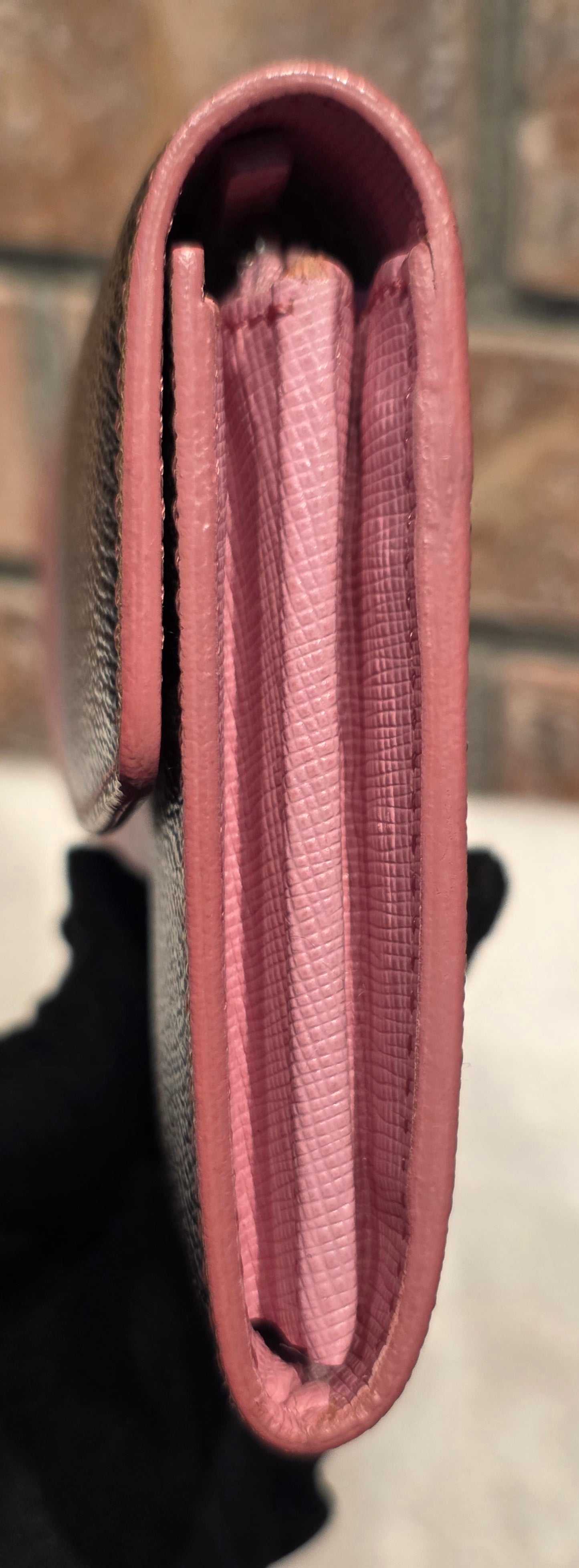 Authentic Fendi Pink OMBRE Zucca Long Wallet