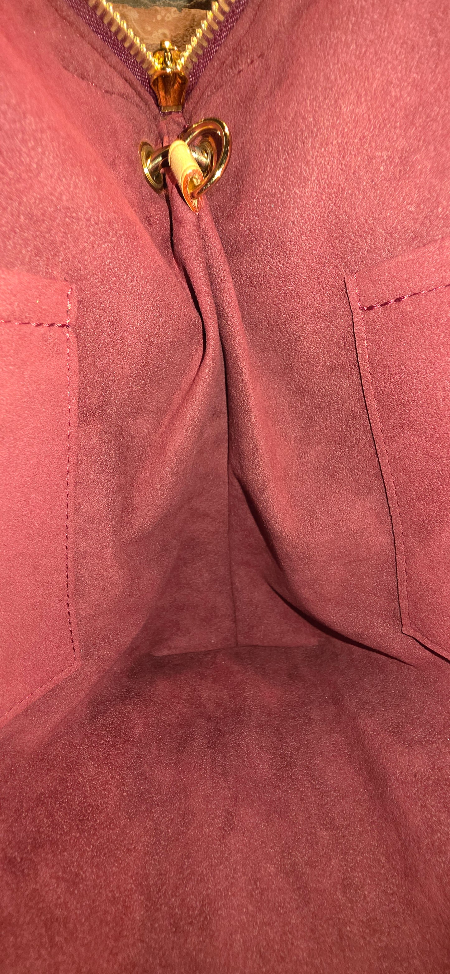 Authentic Louis Vuitton Pallas MM in Raisin