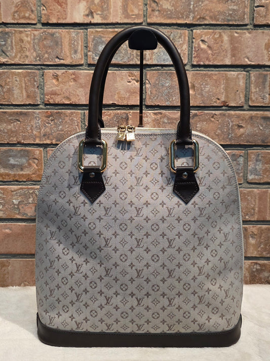 Authentic Louis Vuitton Alma Mini Lin Haut (Tall)