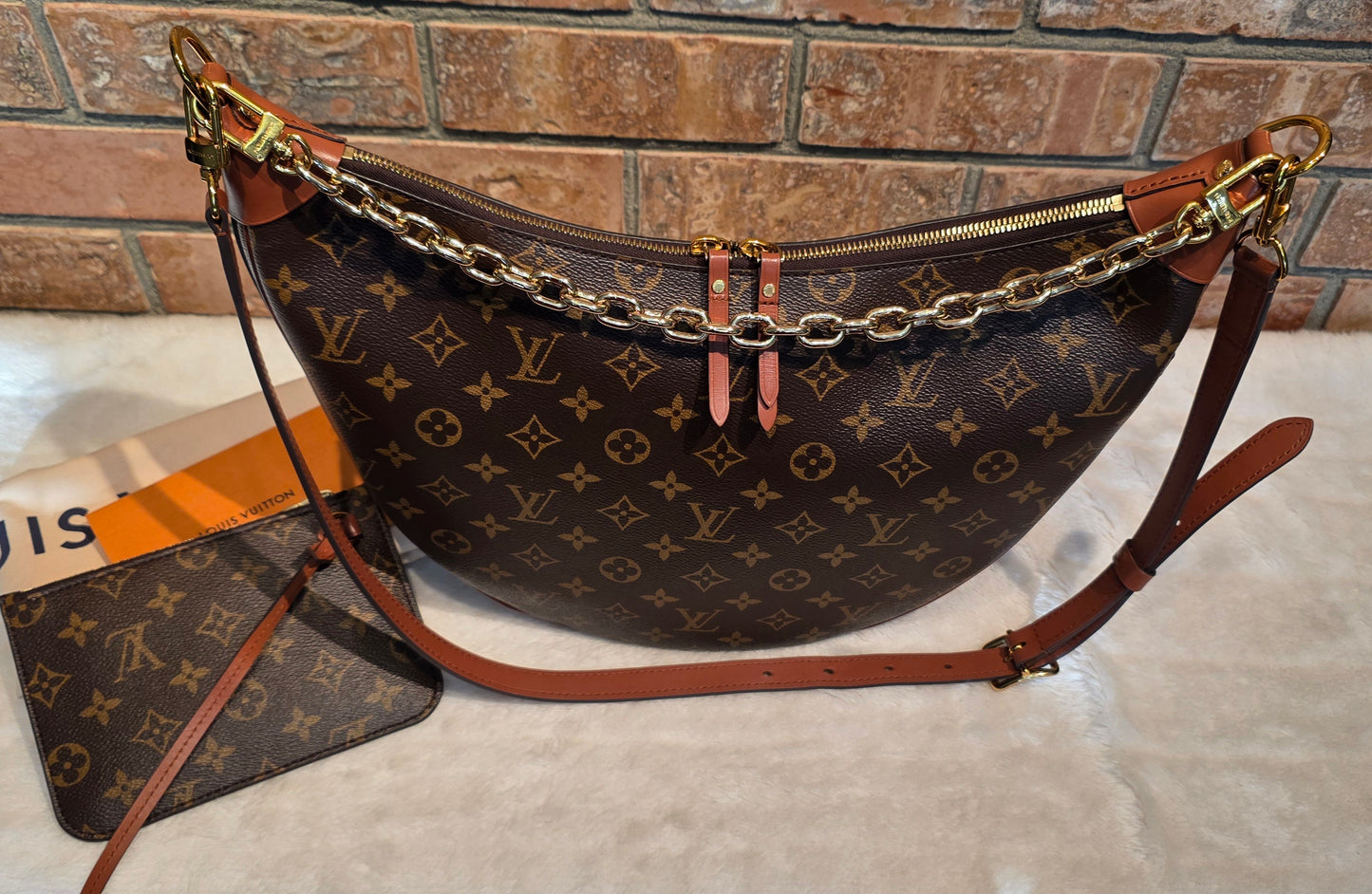 Authentic Louis Vuitton Loop Hobo with Pouch