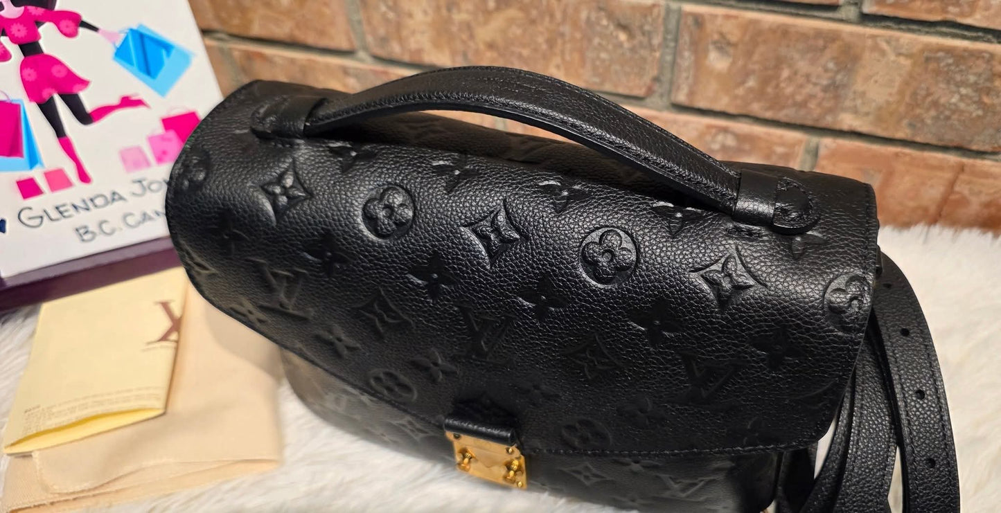 Authentic Pochette Metis Empreinte Noir