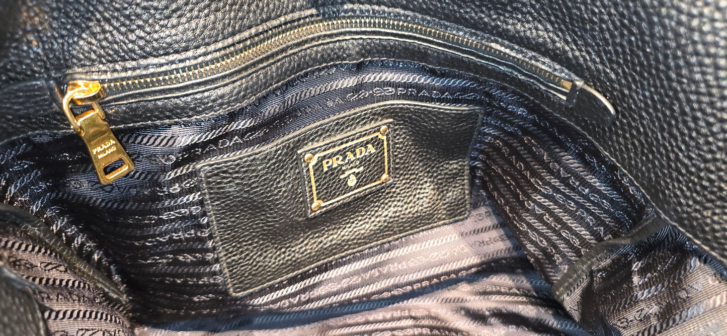 Authentic Prada Vitello Daino Leather Shopping Tote