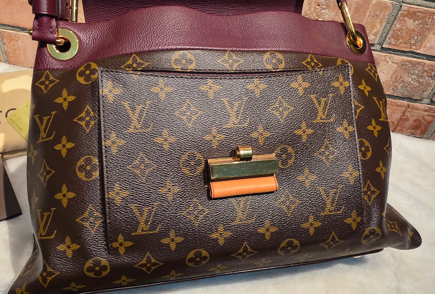 Authentic Louis Vuitton Olympe Monogram Bordeaux