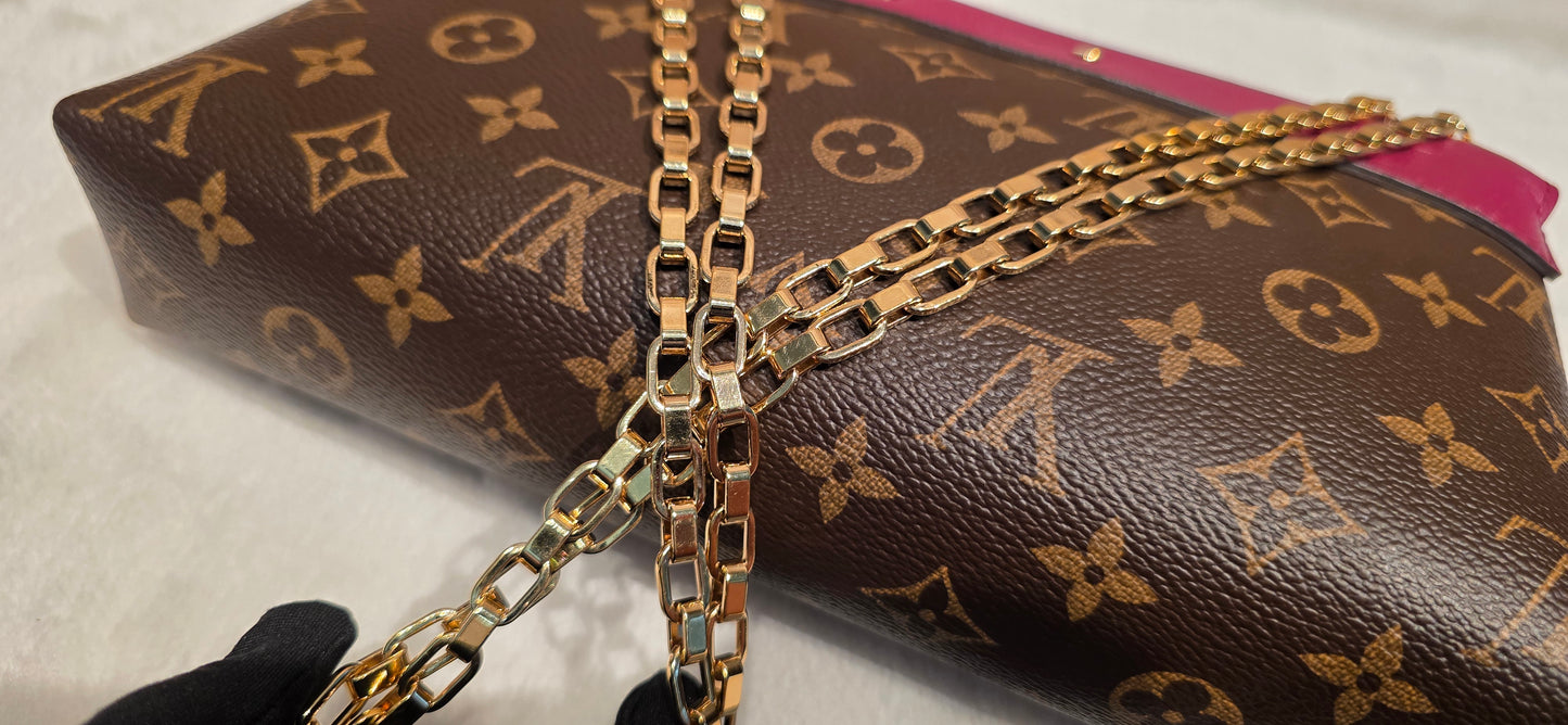 Authentic Louis Vuitton Pallas Chain in Aurore