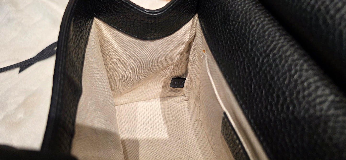 Authentic GG Marmont Top Handle Mini Black