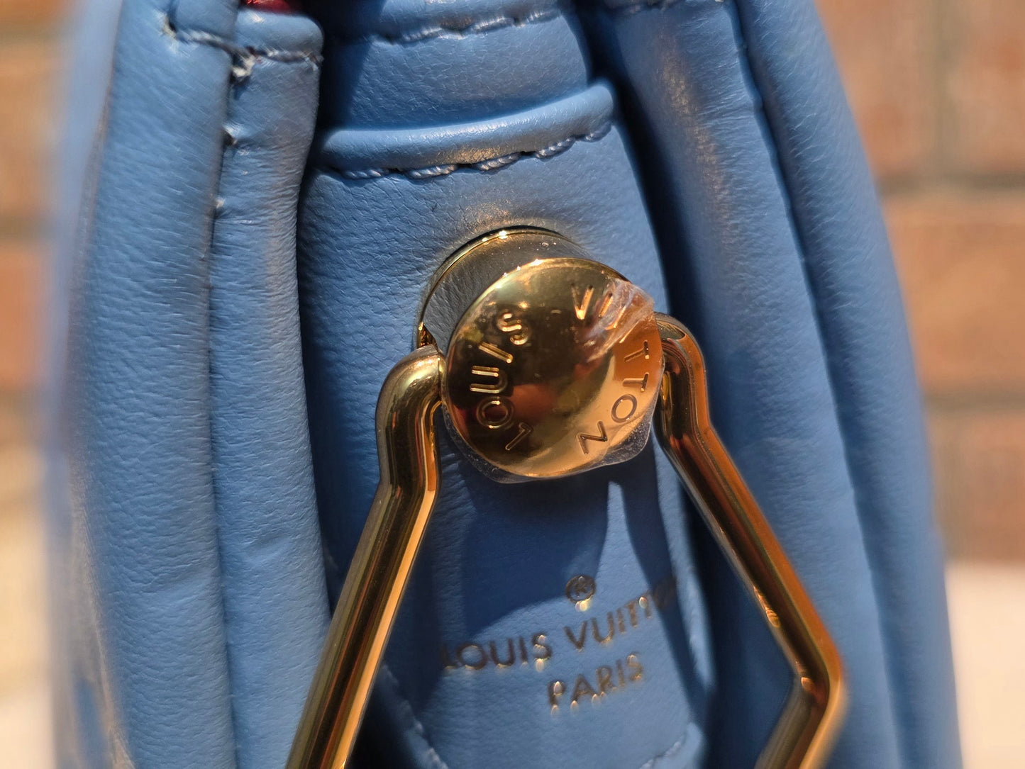 Authentic Louis Vuitton Coussin MM Embossed Monogram in Bleuet