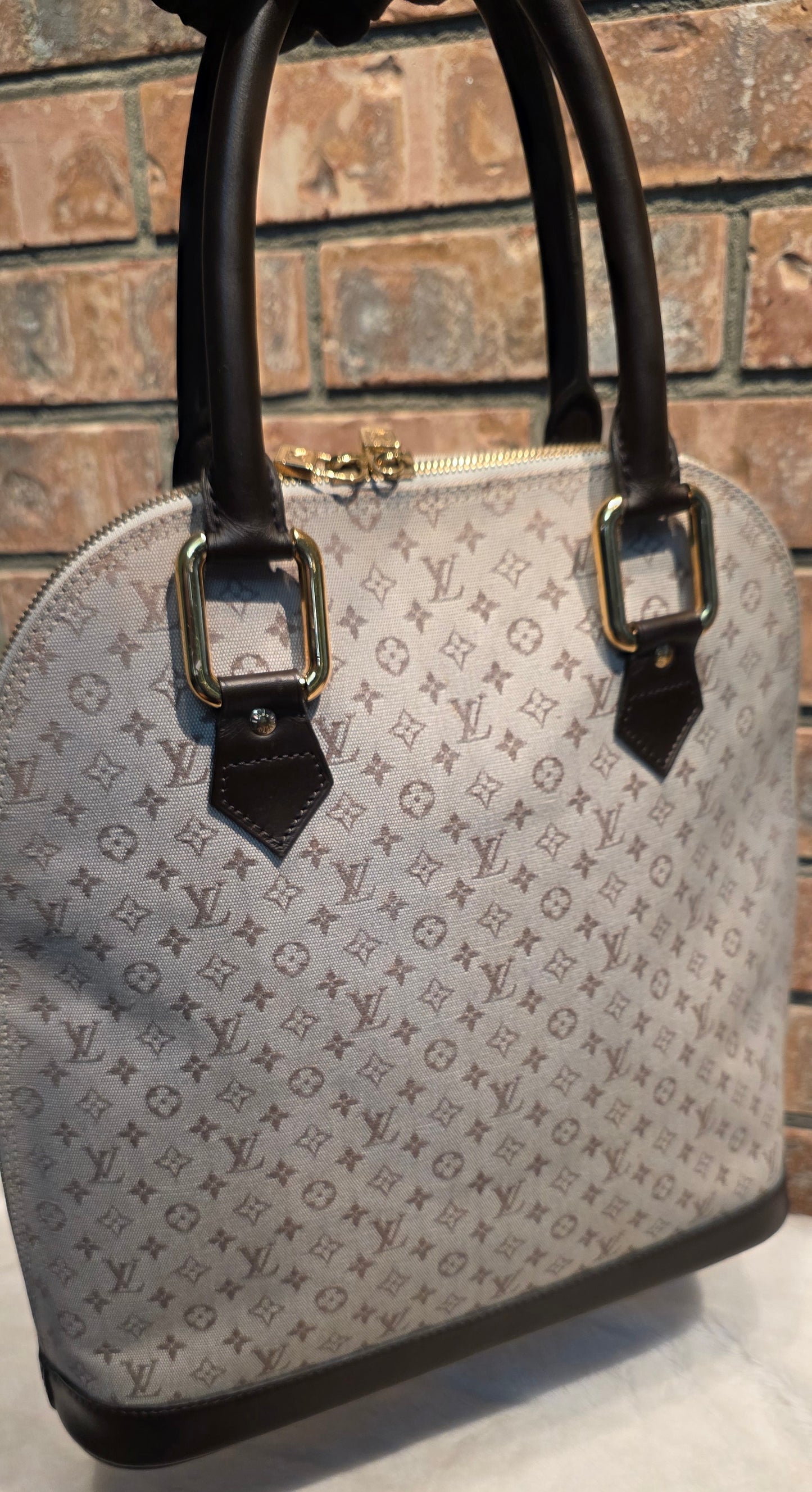 Authentic Louis Vuitton Alma Mini Lin Haut (Tall)
