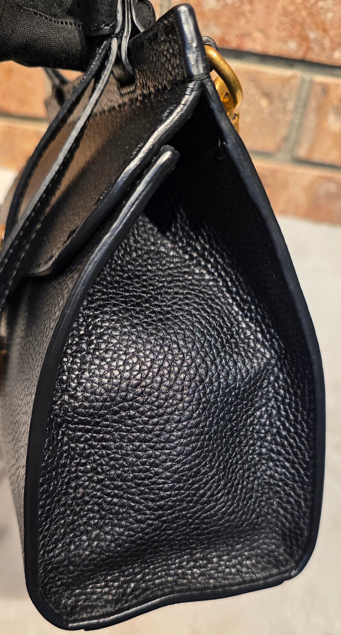 Authentic GG Marmont Top Handle Mini Black