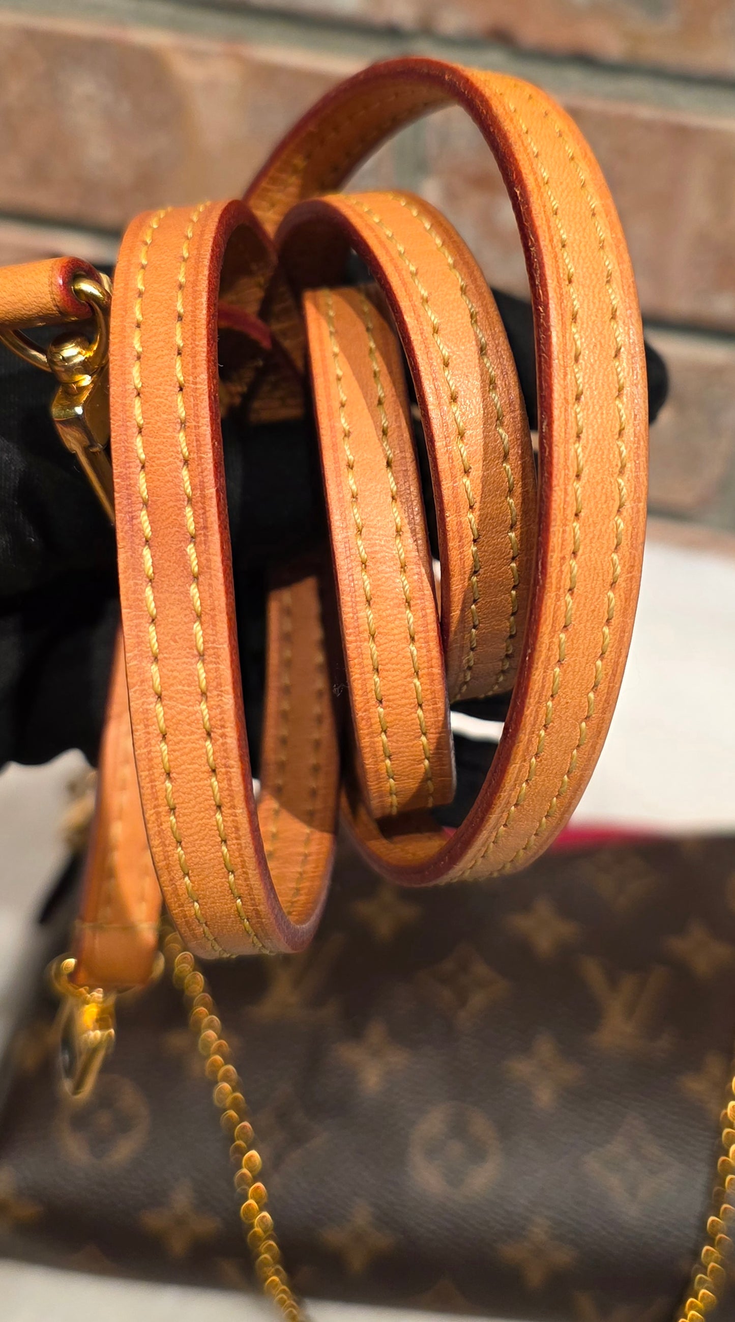 Authentic Louis Vuitton Pallas Clutch Red