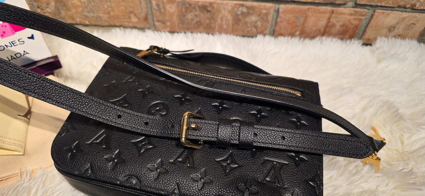Authentic Pochette Metis Empreinte Noir