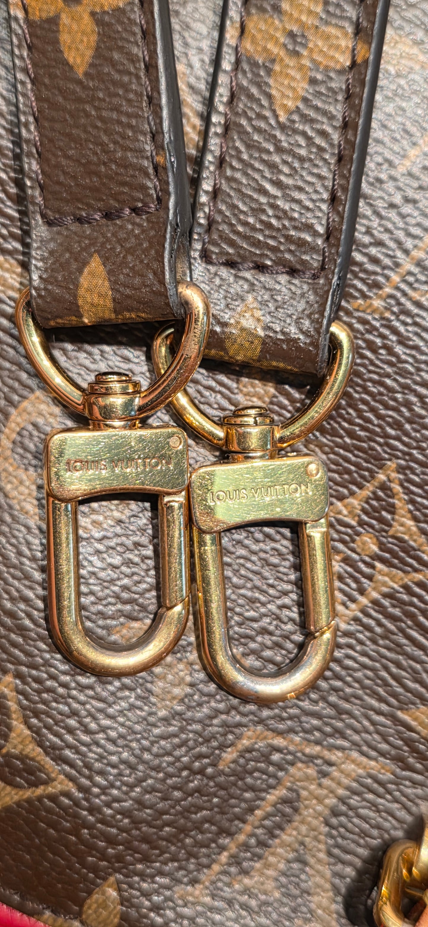 Authentic Louis Vuitton Pallas MM Red