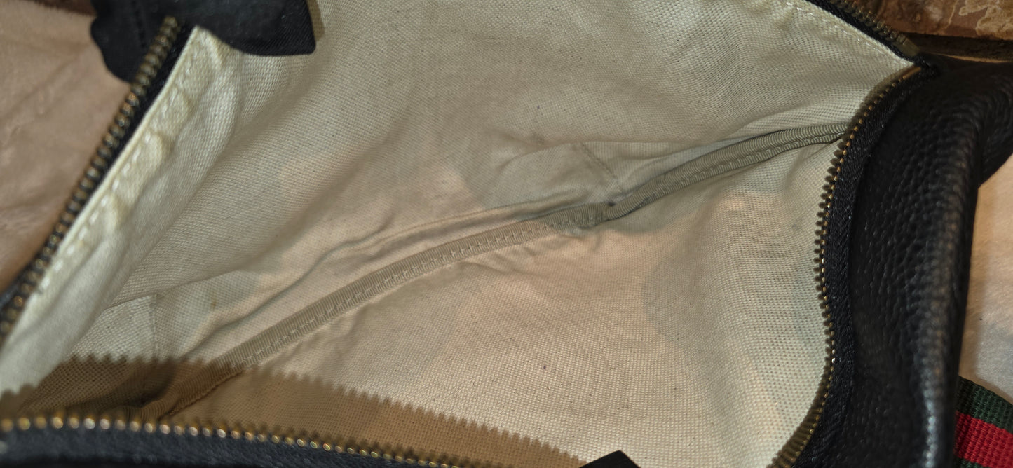 Authentic Gucci Logo Print Belt Bag - Large