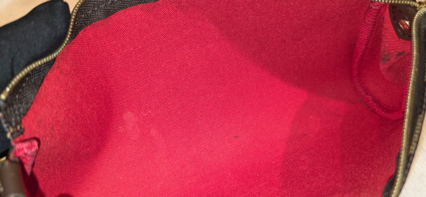 Authentic Louis Vuitton Eva Damier Ebene Crossbody