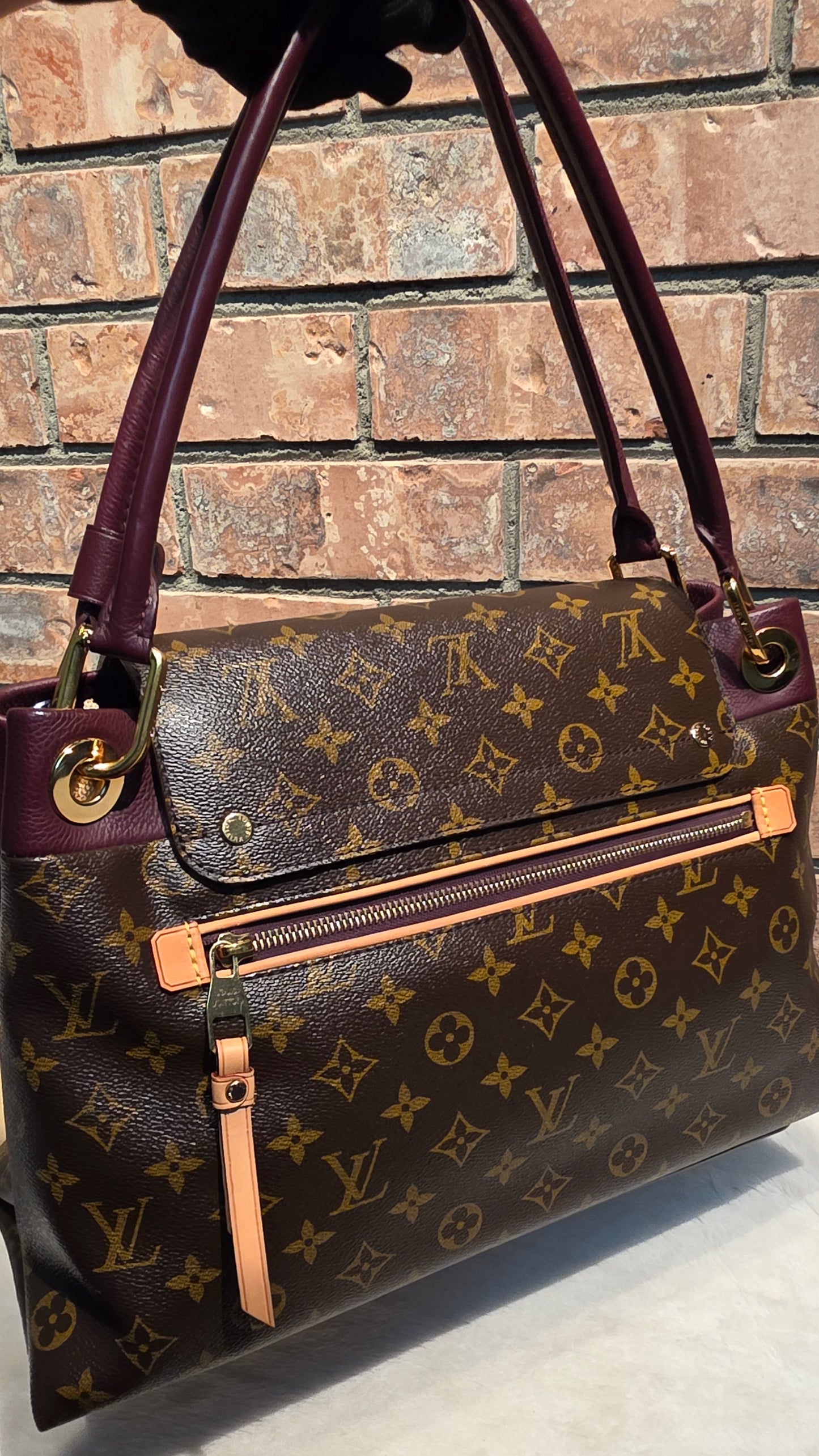 Authentic Louis Vuitton Olympe Monogram Bordeaux