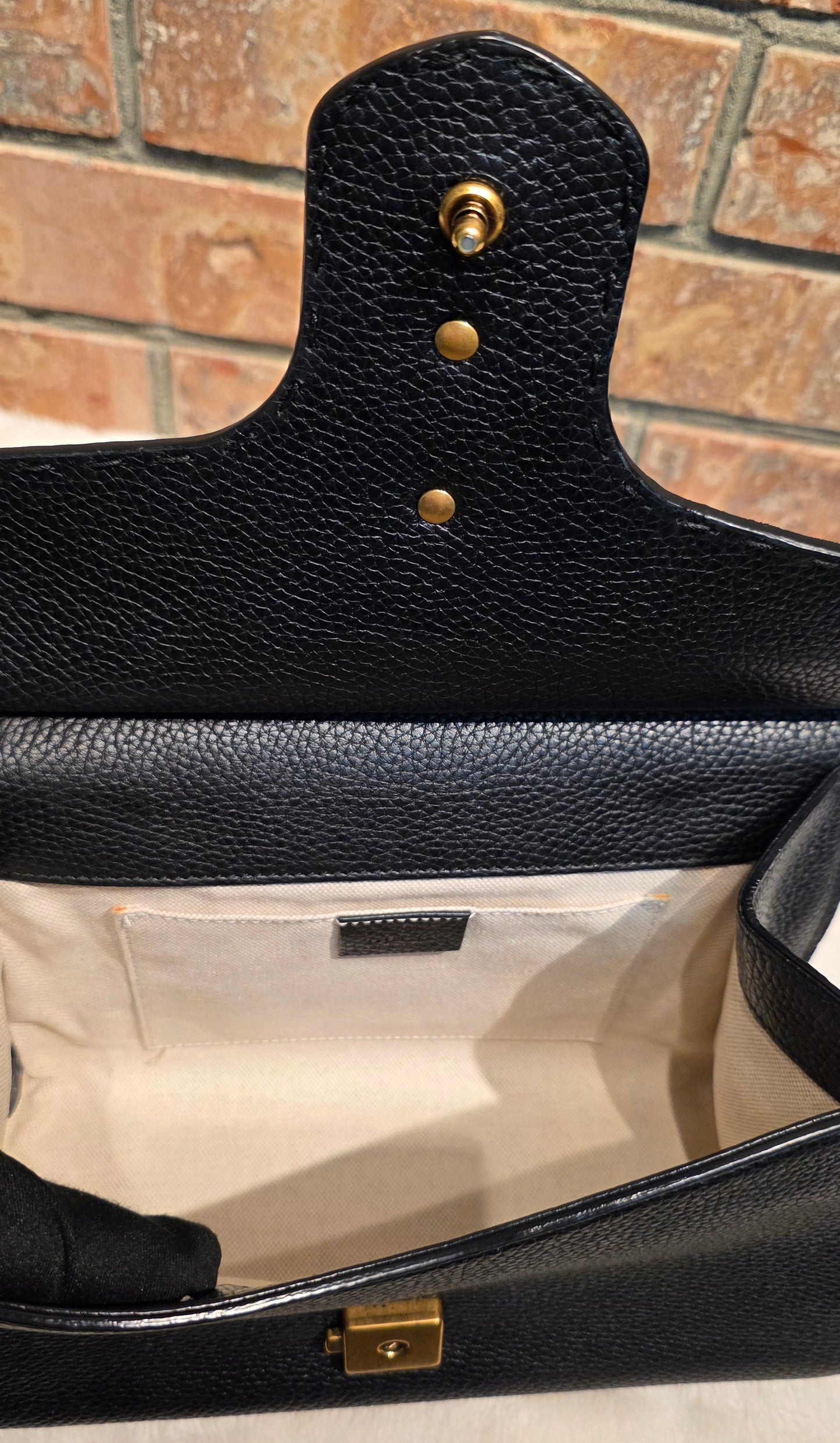 Authentic GG Marmont Top Handle Mini Black