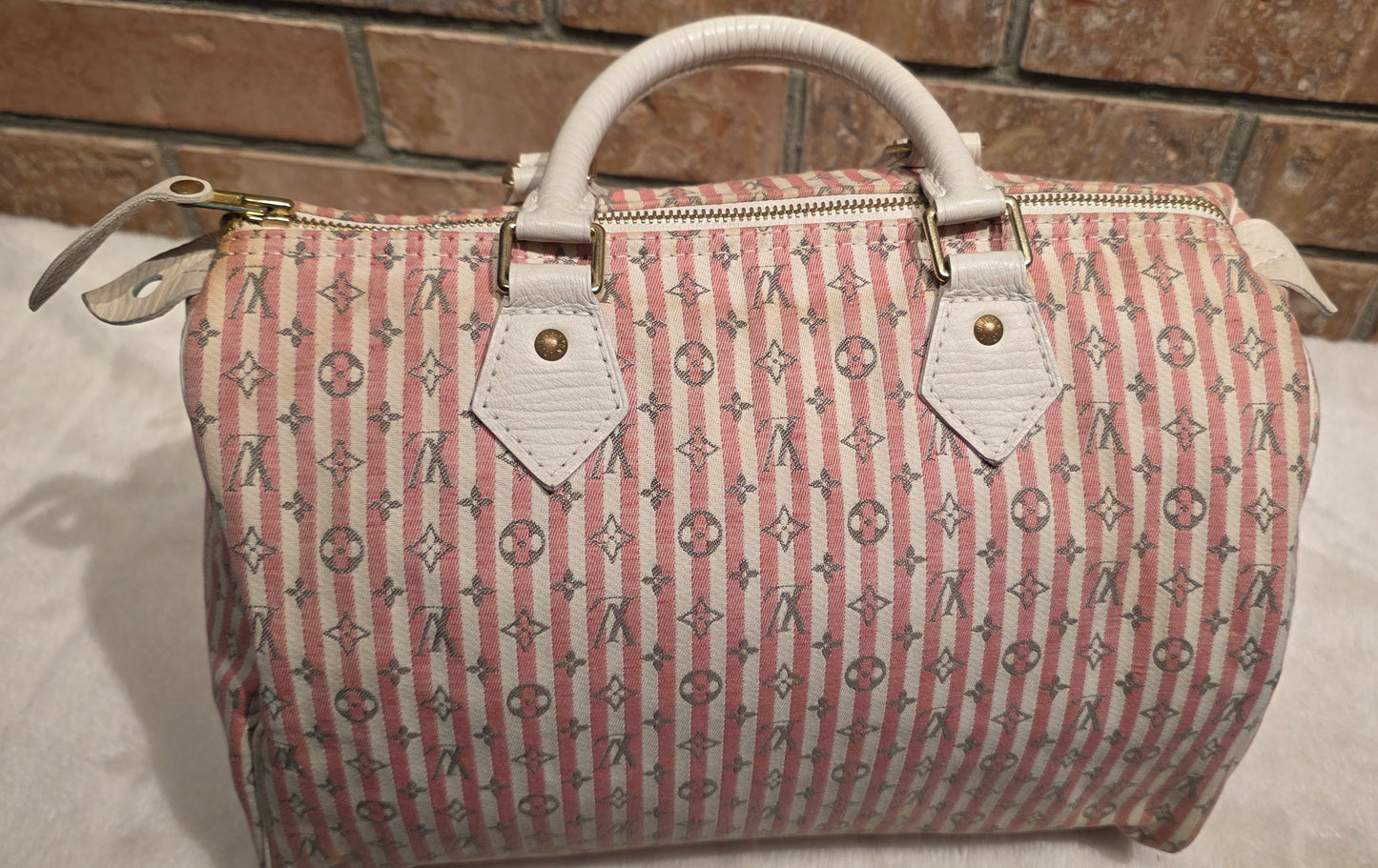 Authentic Louis Vuitton Speedy 30 Mini Lin Croisette