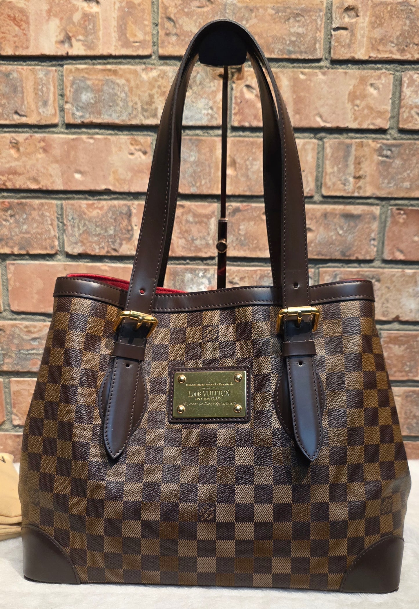 Authentic Louis Vuitton Hampstead MM Damier Ebene