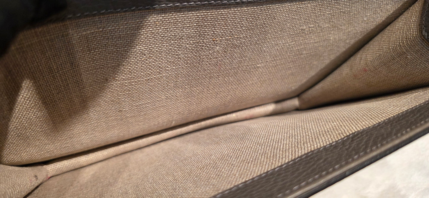 Authentic Gucci Interlocking GG Shoulder Bag in Gray