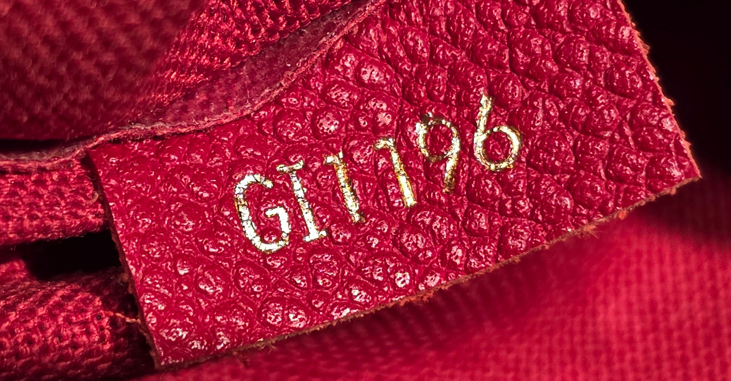 Authentic Louis Vuitton Pallas Clutch Red