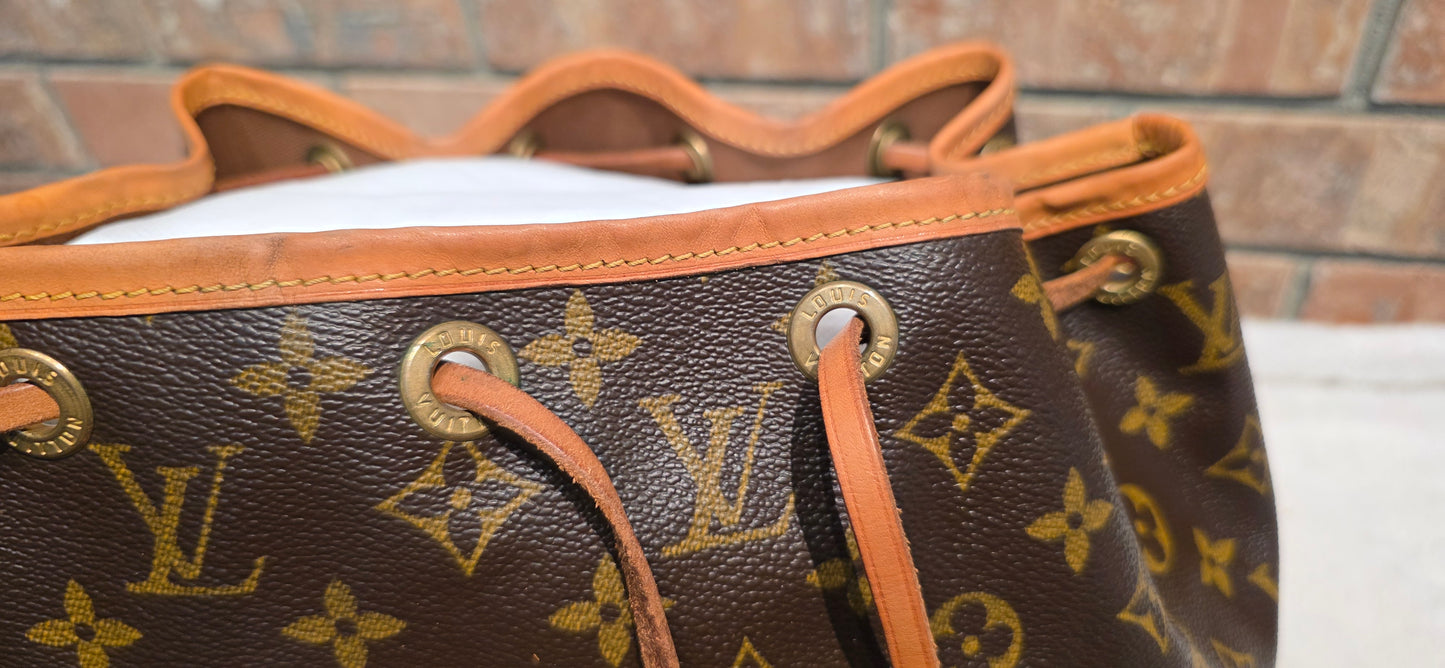 Authentic Louis Vuitton Petite Noe Monogram