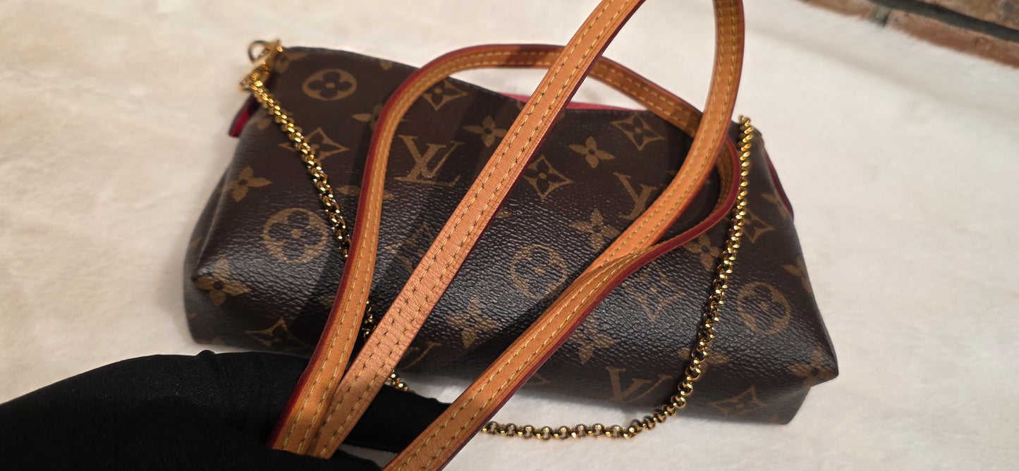 Authentic Louis Vuitton Pallas Clutch Red