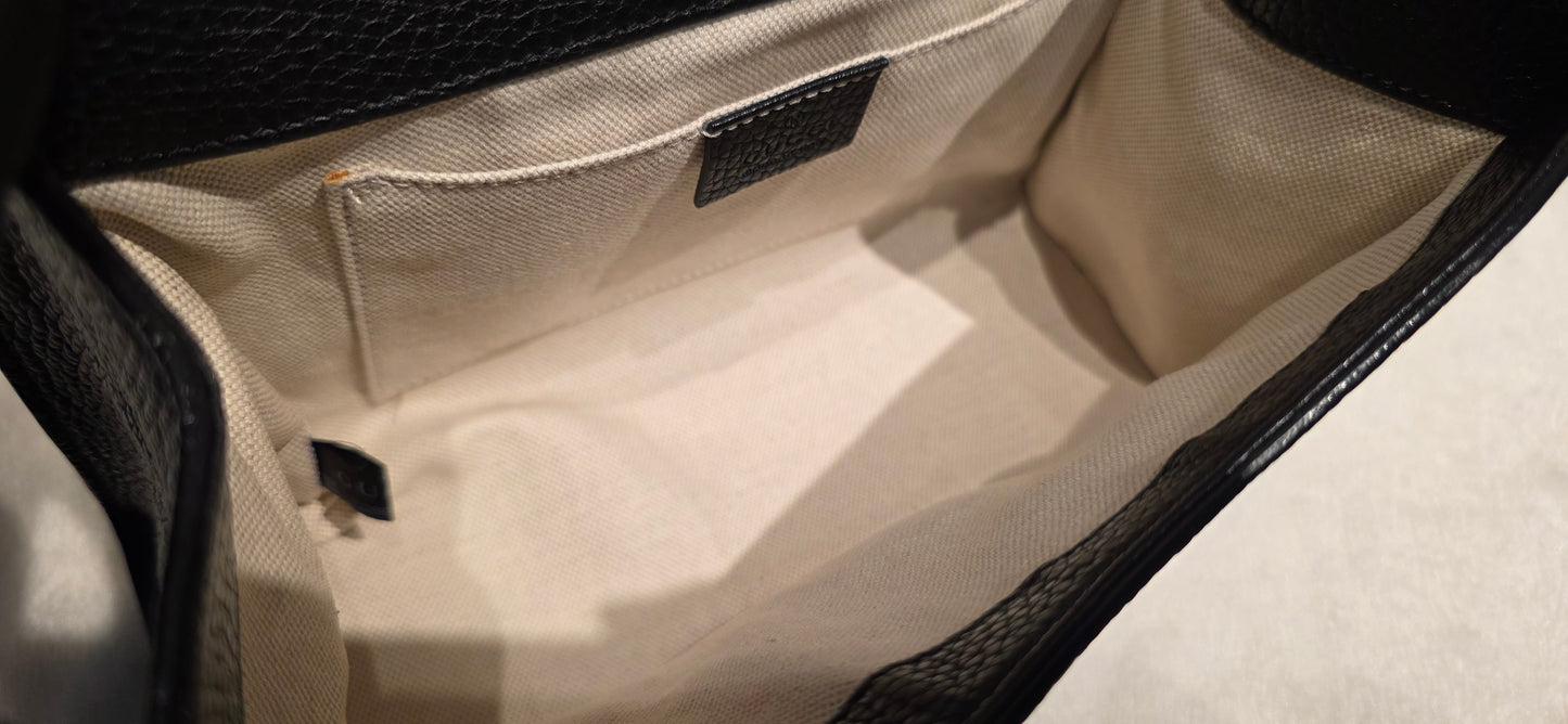 Authentic GG Marmont Top Handle Mini Black