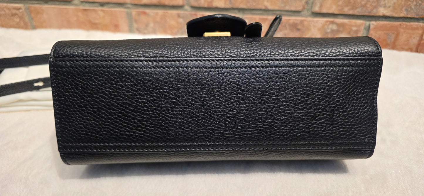 Authentic GG Marmont Top Handle Mini Black