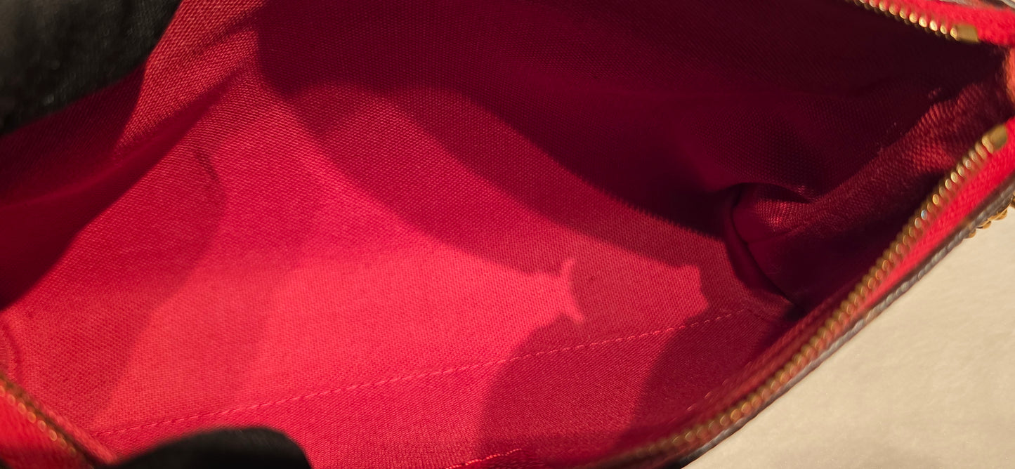 Authentic Louis Vuitton Pallas Clutch Red