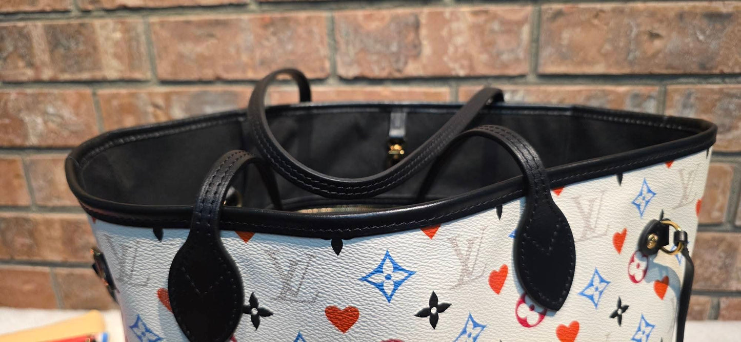 Authentic Louis Vuitton Neverfull MM with Pouch Game On Collection