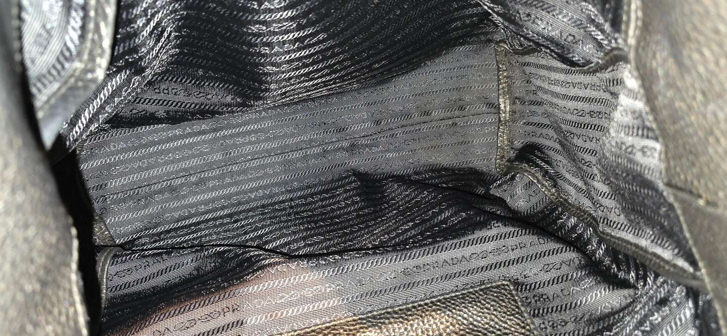 Authentic Prada Vitello Daino Leather Shopping Tote