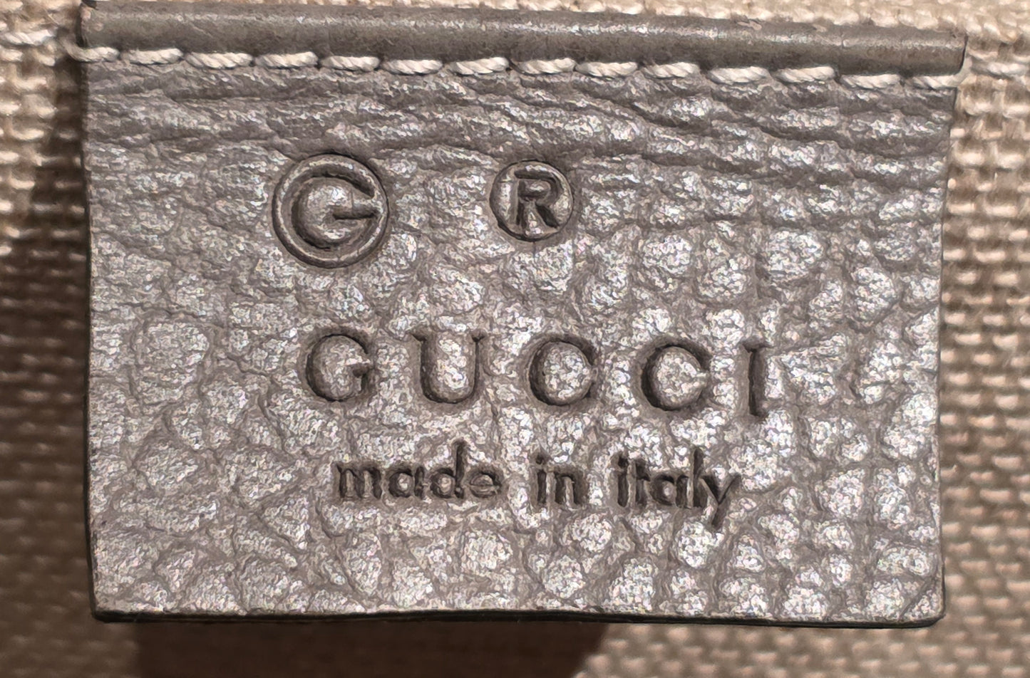 Authentic Gucci Interlocking GG Shoulder Bag in Gray