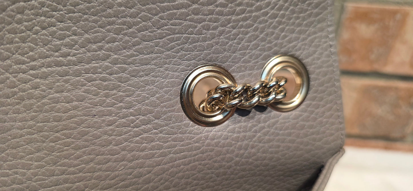 Authentic Gucci Interlocking GG Shoulder Bag in Gray