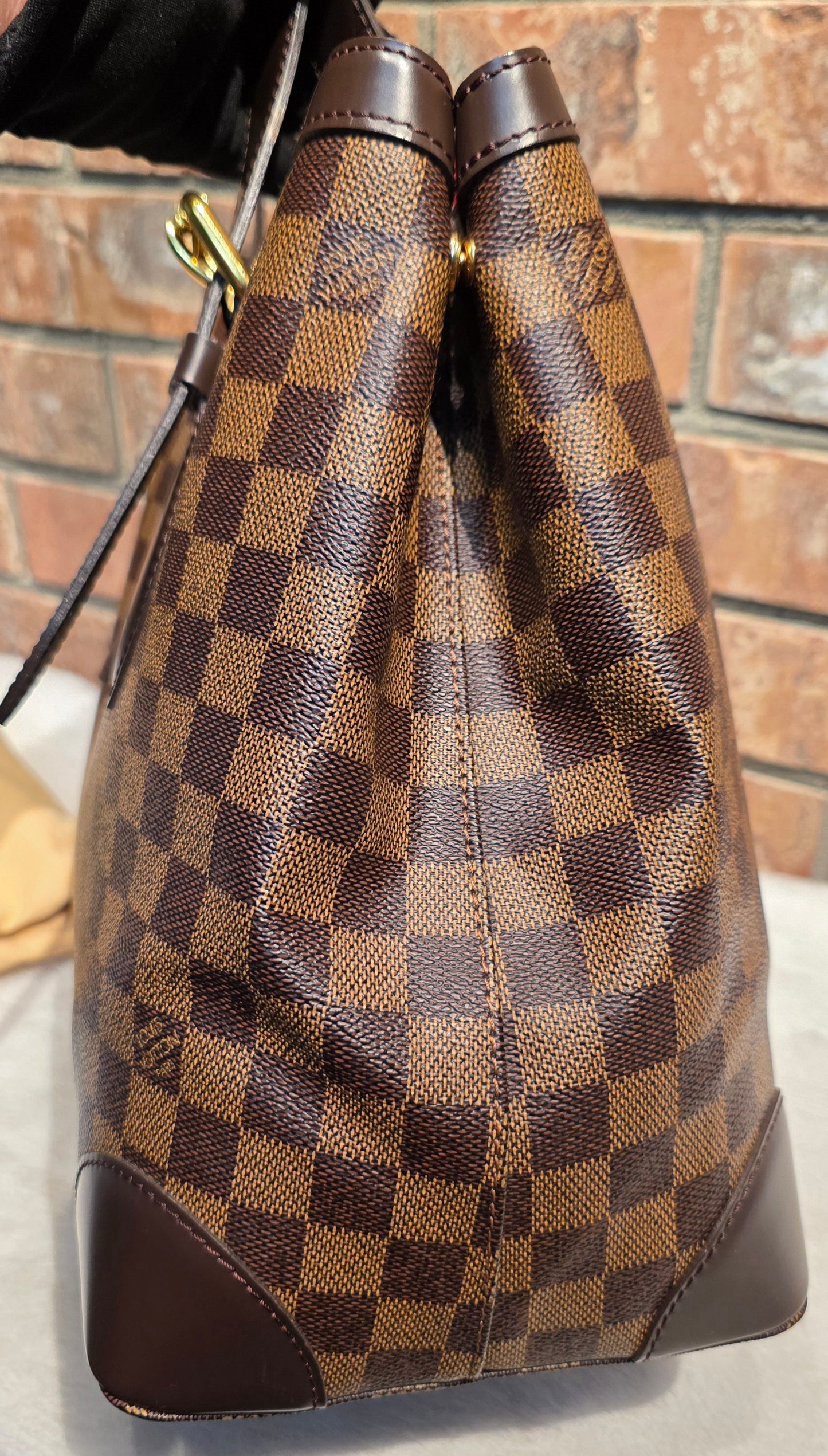 Authentic Louis Vuitton Hampstead MM Damier Ebene