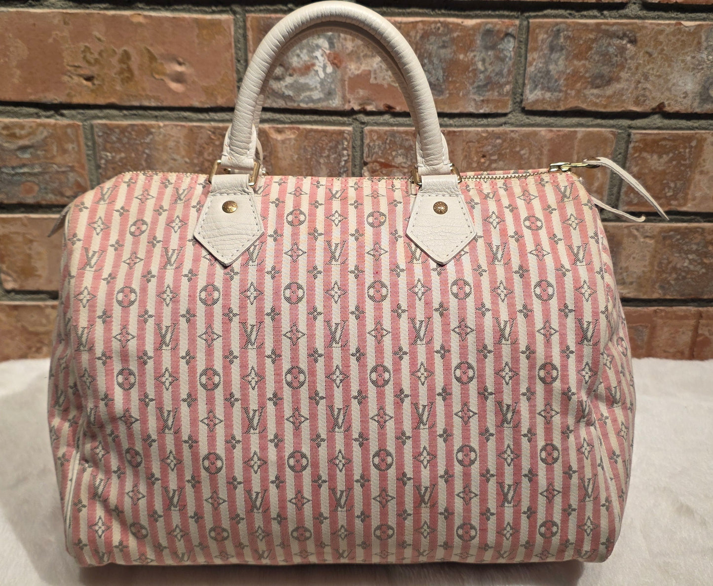 Authentic Louis Vuitton Speedy 30 Mini Lin Croisette