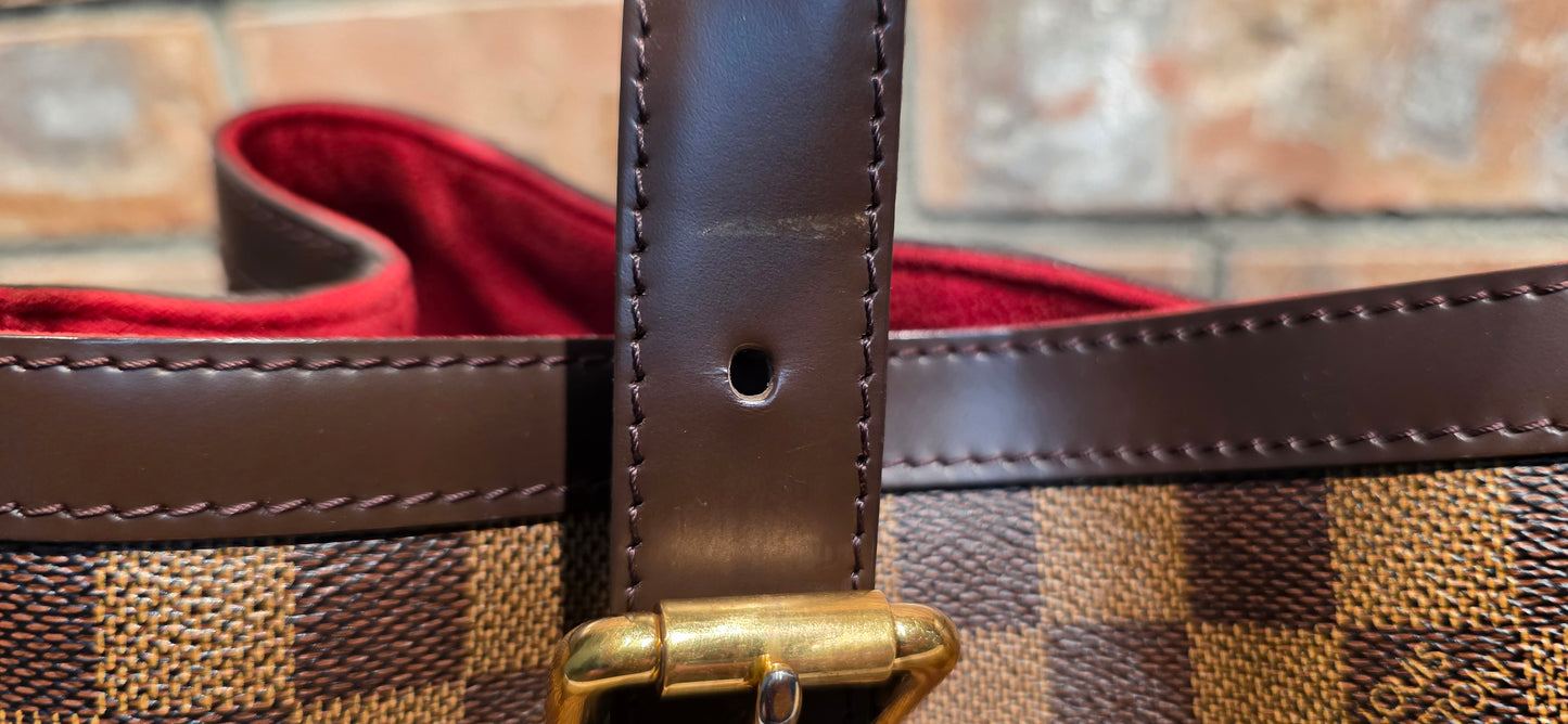 Authentic Louis Vuitton Hampstead MM Damier Ebene
