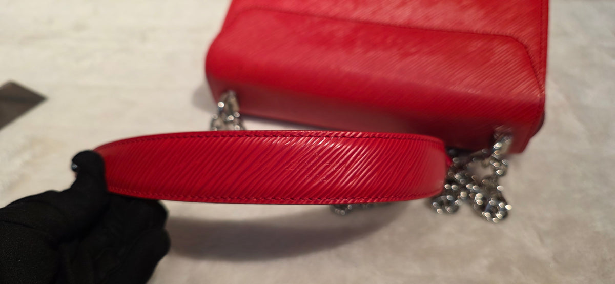 Authentic Louis Vuitton Twist MM Epi Leather in Red