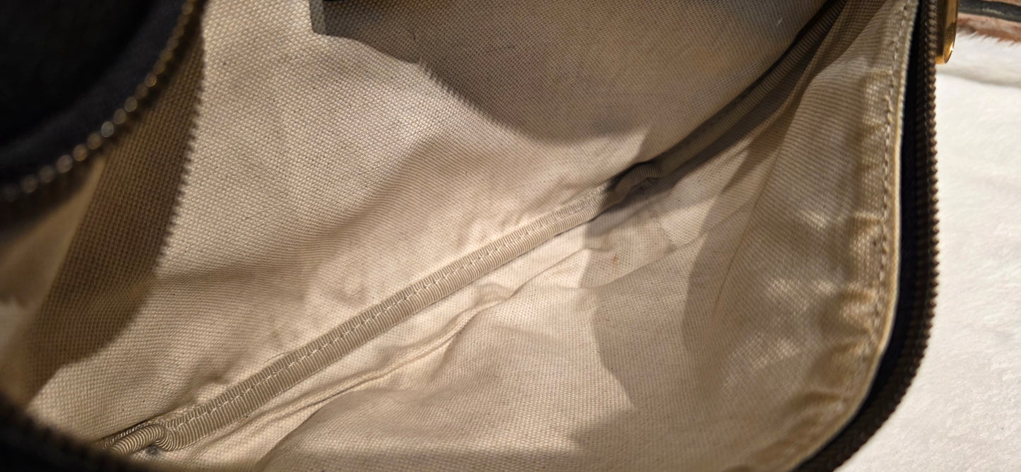 Authentic Gucci Logo Print Belt Bag - Large