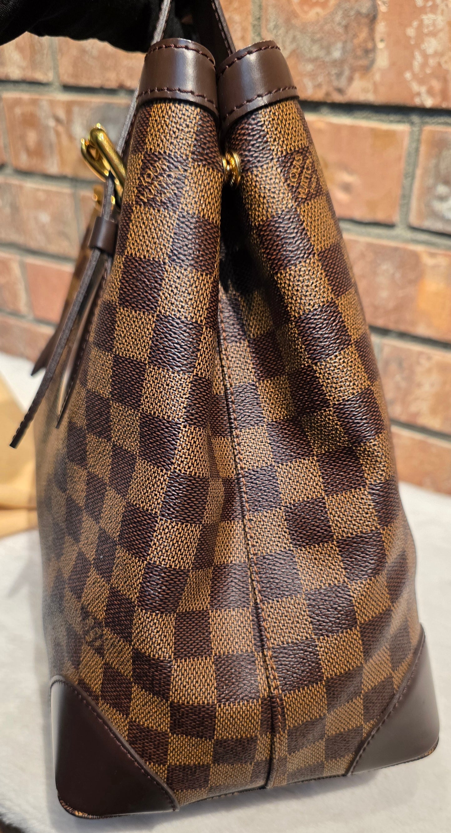 Authentic Louis Vuitton Hampstead MM Damier Ebene
