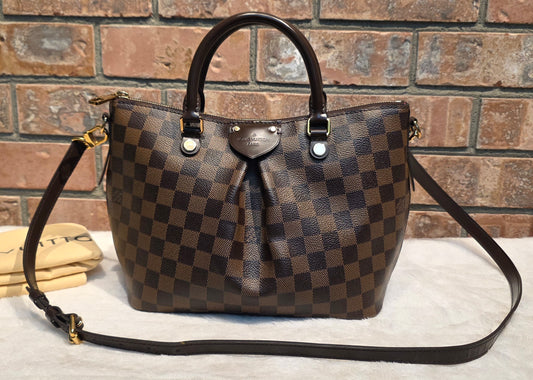 Authentic Louis Vuitton Siena PM Damier Ebene