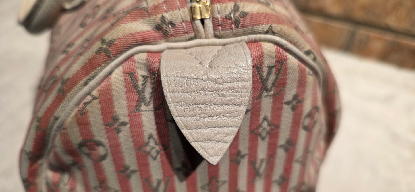 Authentic Louis Vuitton Speedy 30 Mini Lin Croisette