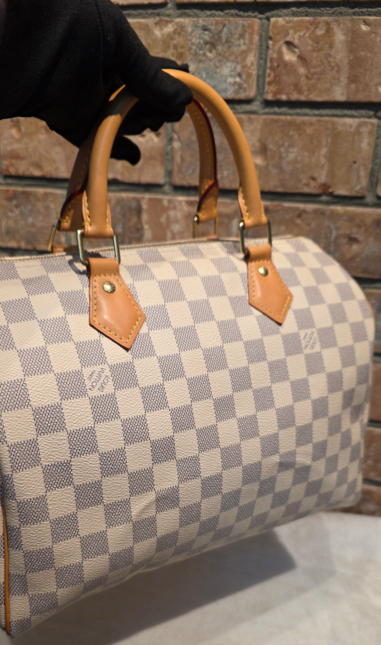 Authentic Louis Vuitton Speedy 30 Damier Azur