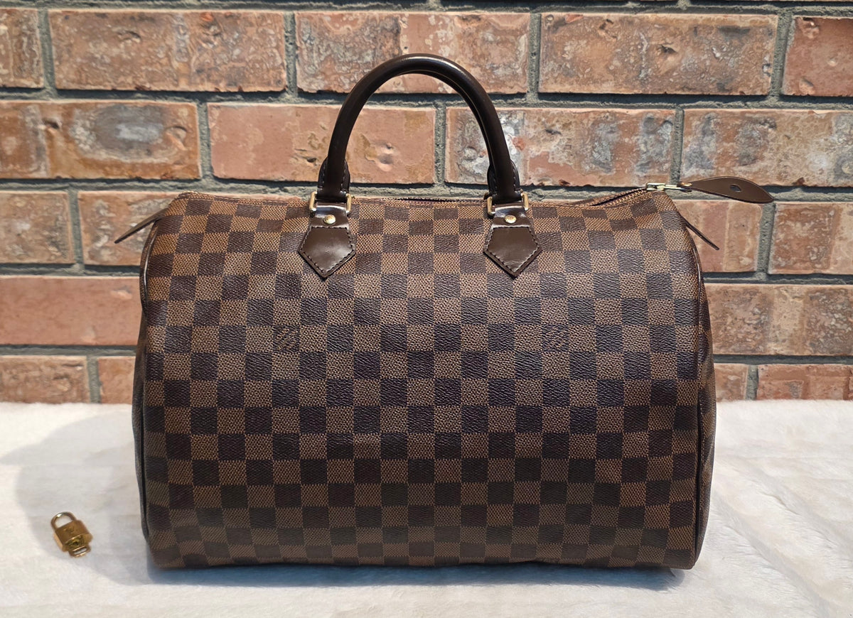 Authentic Louis Vuitton Speedy 35 Damier Ebene