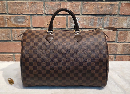 Authentic Louis Vuitton Speedy 35 Damier Ebene