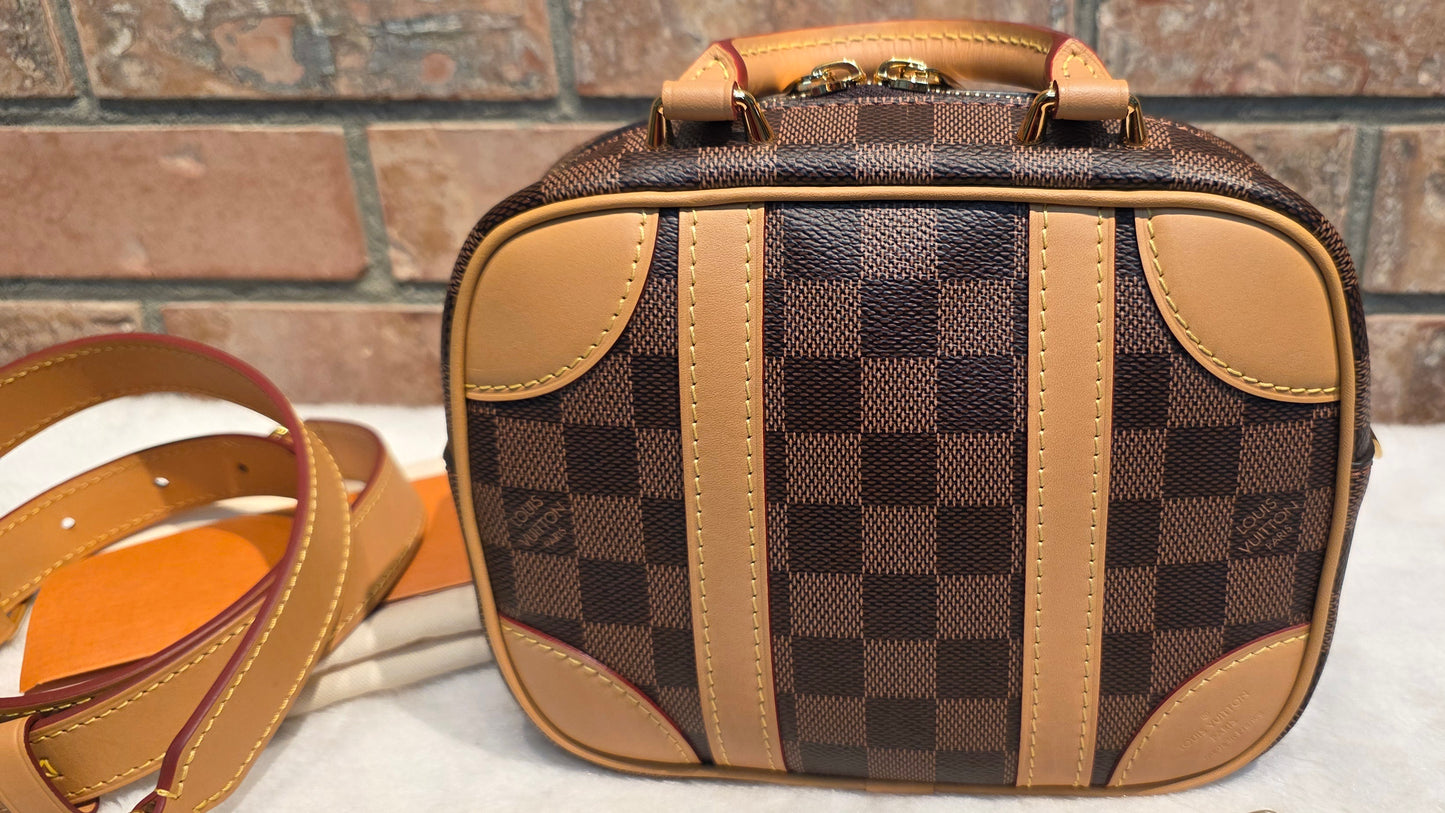 Authentic Louis Vuitton Valisette Souple BB Damier Ebene