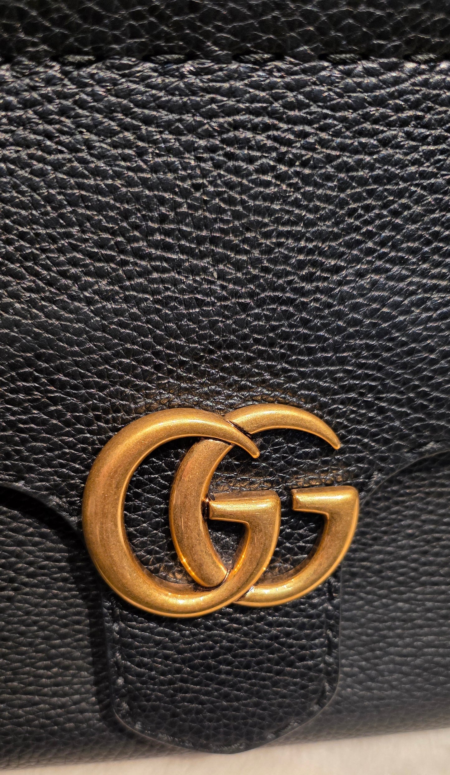 Authentic GG Marmont Top Handle Mini Black