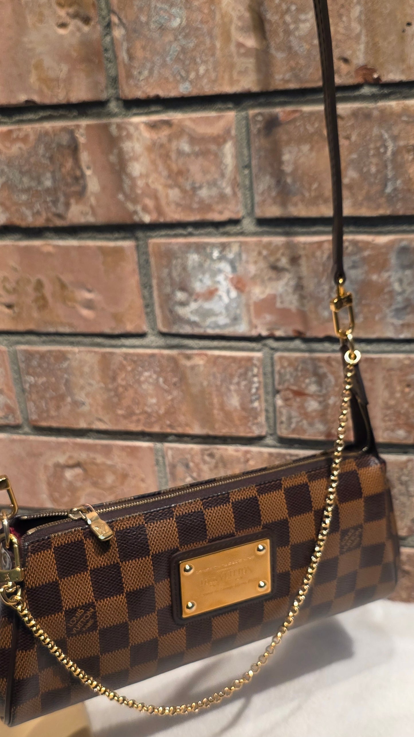 Authentic Louis Vuitton Eva Damier Ebene Crossbody