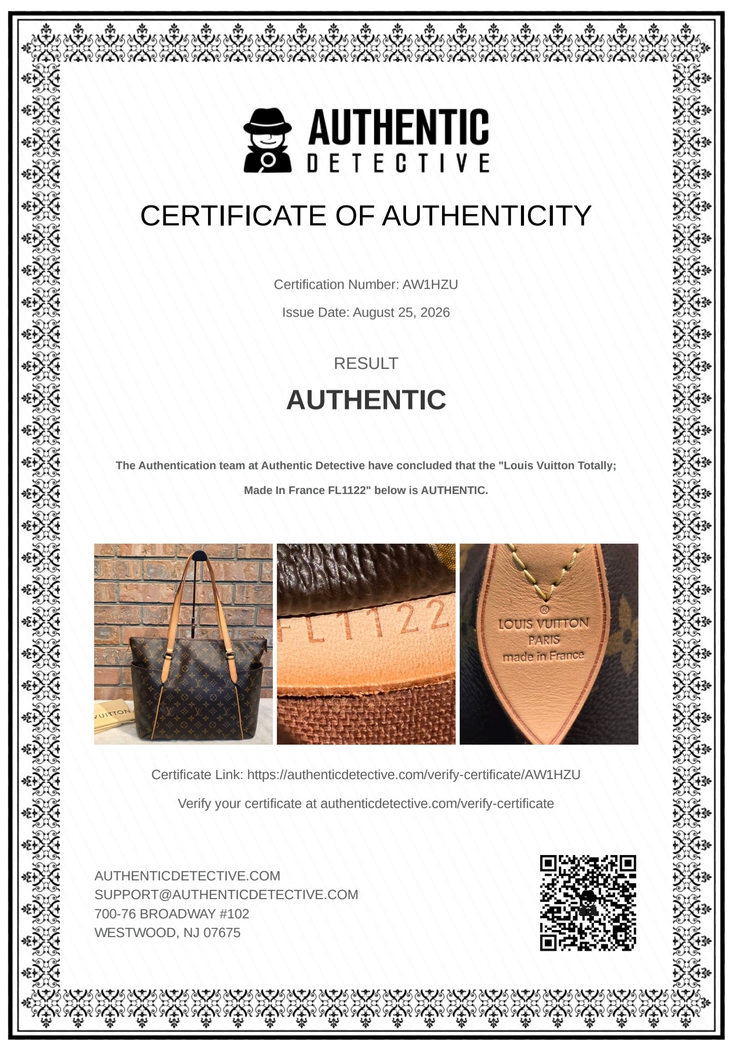 Authentic Louis Vuitton Totally MM Monogram