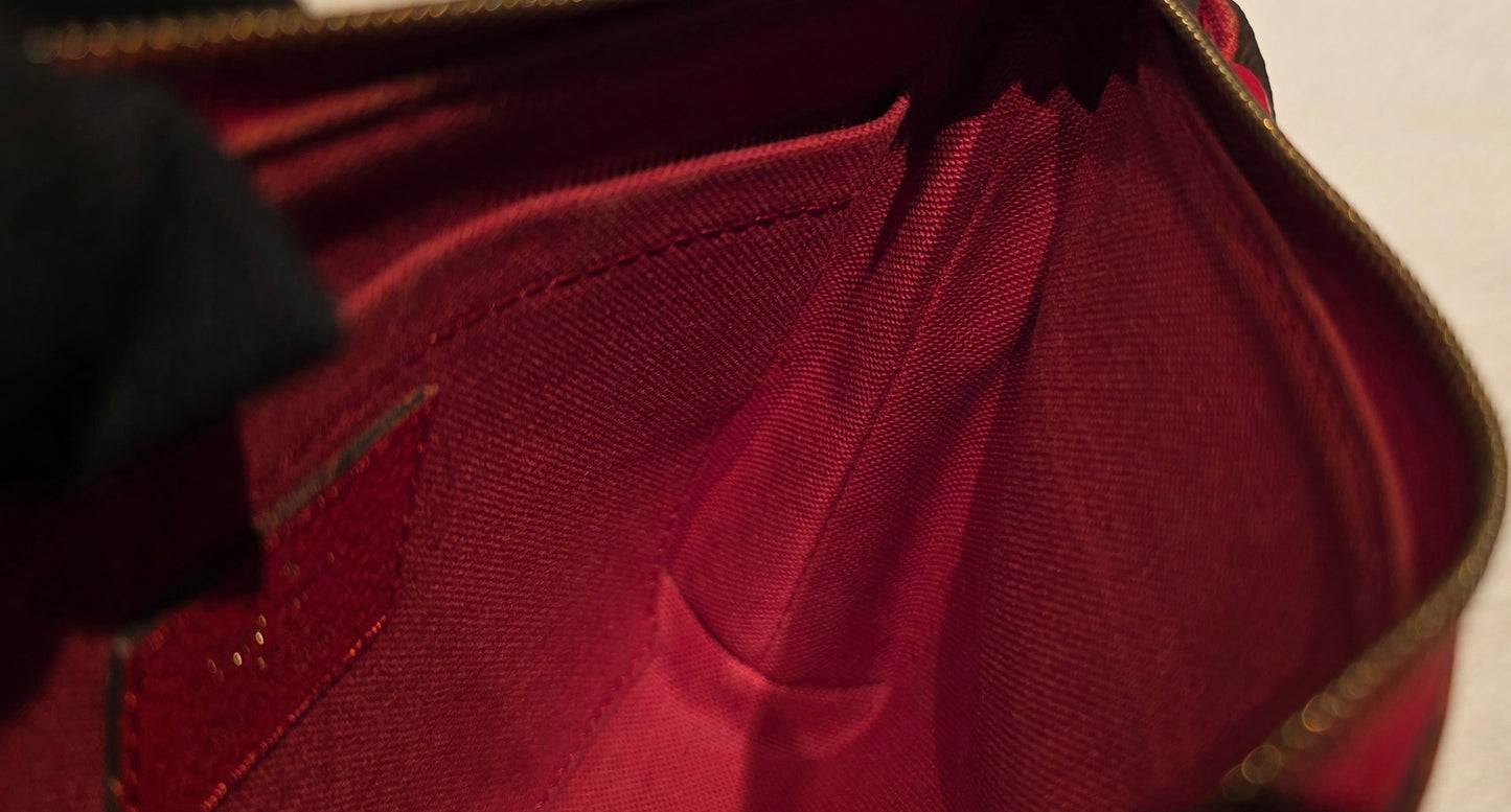 Authentic Louis Vuitton Pallas Clutch Red