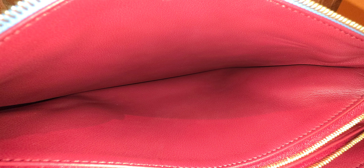 Authentic Louis Vuitton Coussin MM Embossed Monogram in Bleuet