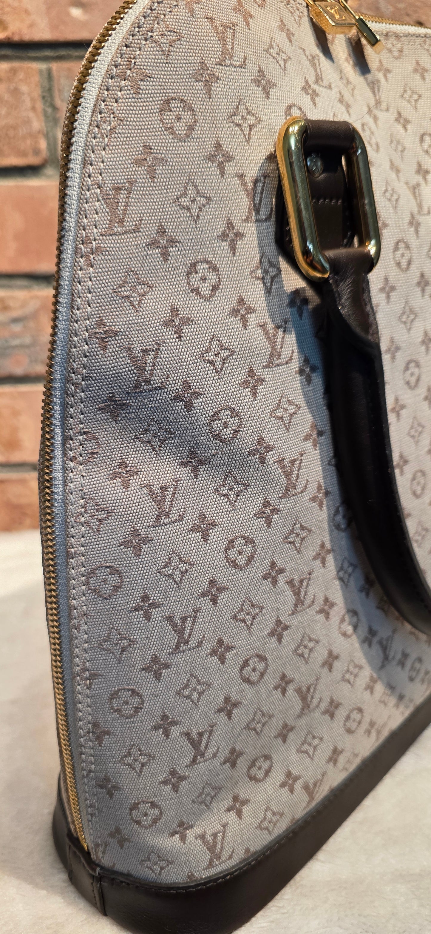 Authentic Louis Vuitton Alma Mini Lin Haut (Tall)